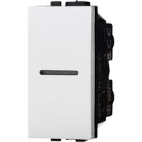 Serie Civile ETTROIT Bianco Compatibile Con Bticino Living Light (Interruttore Assiale 1P)