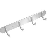 Hakenleiste 4 Haken, Aluminiumlegierung, Wandbefestigung Handtücher, Hüte, Mäntel, Kleidung etc.