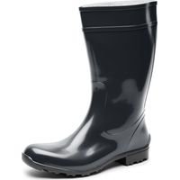 Ladeheid Damen Gummistiefel 100% Wasserdticht Regenstiefel Damen LA-967 (Schwarz/Schwarz, 39 EU)