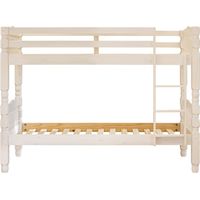 Litera Juvenil De Madera Blanca + Colchones De 20 Cm