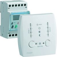 Hager 49003 Modular Digital Programmer for Electric Heating with Pilot Wire, 2-Zone 7-Day Controller, 230V