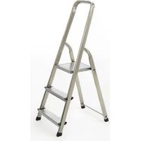 Escalera veritt 3 peldaños aluminio capacidad 150 kg
