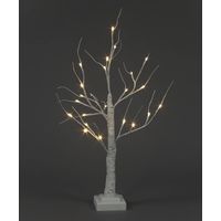 Outdoor or Indoor White Birch Tree with 24 Warm White LEDs - 60cm Battery Power