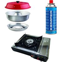 PACK OMNIA Four nomade + INCASA Réchaud à gaz + KEMPER Cartouche de gaz