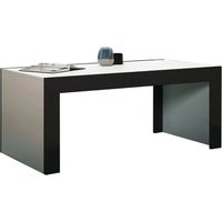 Grande table basse Spider Blanc mat avec bordures noir laquées