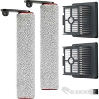 Rouleau de brosse - Accessoires compatibles avec aspirateur à sec Dreame H12 Pro - 2 rouleaux de brosse + 2 filtres + 1 brosse de nettoyage pour aspirateur Dreame H12 Pro