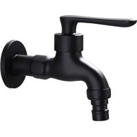 Robinet de jardin extérieur rétro à eau froide avec interface à levier unique (entrée et sortie 1/2 po) 1 adaptateur (3/4 po)