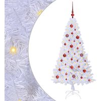 vidaXL Artificial Christmas Tree with Stand White 150 cm PVC and Steel