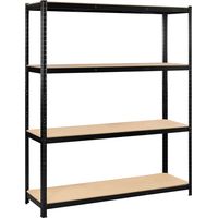 Yaheetech – Rayonnage étagères de rangement 150 x 45 x 180 cm – Charge lourde 265 kg – Panneaux MDF et acier – Réglables pour garage et cuisine