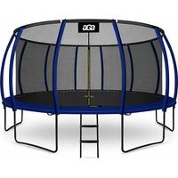 Aga SPORT EXCLUSIVE Trampolín 500 cm Azul oscuro + red de protección + escalera