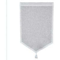 Homemaison – Paire de voilages 100% lin naturel 45x70 cm – Finition ourlet passe tringle – Lavables en machine à 30° – Vendu par 2