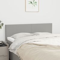 vidaXL Têtes de lit Gris clair 144x5x78/88 cm Tissu