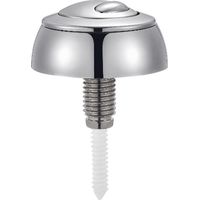 Bouton de chasse d'eau argenté et réglable pour système de chasse d'eau double Optima 49