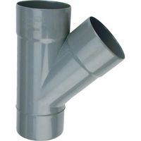 Wavin PVC Muffe Männlich-Weiblich 45° Grau 75 mm