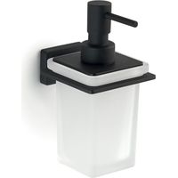 Dispenser Per Sapone Liquido In Vetro E Acciaio Nero Atene