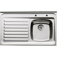 N.S.S - Single Bowl Sit On Sink 1000mm x 600mm LHD - Stainless Steel
