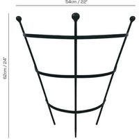 Half Peony Cage Support Frame - Black - Pack of 1