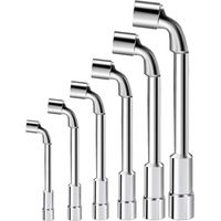 L-förmige Schlauchhülse, perforierter Winkel, Autoreparaturwerkzeug, 7-förmige Doppelsechskanthülse, 7 mm 12 mm, Schraubenschlüssel