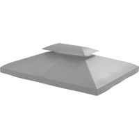 Ersatzdach für Pavillon/Zelt 3 x 4 m, hochdichtes Polyester 180 g/m², hellgrau