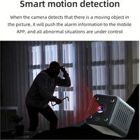 Mini Caméra WiFi HD 1080P avec Vision Nocturne, Détection de Mouvement, Caméra de Surveillance sans Fil pour Maison, Voiture, Bureau, Jardin