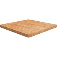 Dessus de table, Plateau De Table carré Marron clair 70x70x4cm Bois chêne traité LKF73679