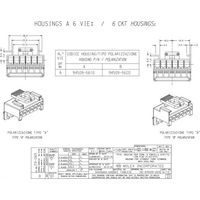 Molex 94509-5610 Toma hembra de 6 vías - Polarización A