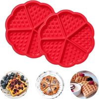 Silicone Waffelform Gaufre Moule Waffelformen À Gaufres Silicone Waffelform Moule En Silicone Moule À Cake, Moule À Gâteau En Forme De Coeur