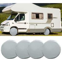 Lot de 4 Housses de Pneu, Housses de Protection de Roue imperméables universelles pour Caravane, remorque, Camping-Car, Voiture, Camion (27-29 Pouces)-DPZO