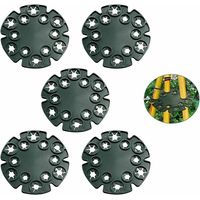 5 Pack Bamboo Wigwam Cane Holders with 12 Holes for Garden Climbing Plants, Beans, Peas, Sweet Peas, Tomatoes, Cucumbers