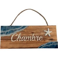 Plaque de porte chambre style bord de mer