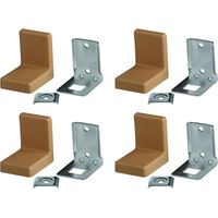 Cyclingcolors – 4x équerre d'assemblage en acier – Cache en plastique marron clair – Capacité de charge 40kg par paire – Dimensions 52 x 50 x 39mm