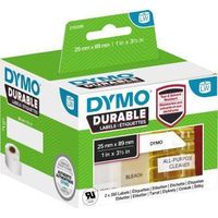 DYMO 2112285 Rouleau d'étiquettes 89 x 25 mm film polypropylène blanc 700 pc(s) fixation permanente Etiquette universel