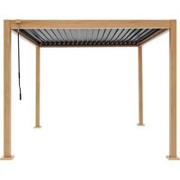 Gayafores – Pergola bioclimatique aluminium et acier 300x300x240 cm – Lames ajustables pour ombre et ventilation – Résistante aux intempéries