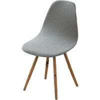 Housses de chaises de restaurant scandinaves, housses extensibles pour chaises de cuisine, gris clair, lot de 2