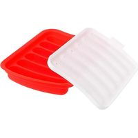 DIY Sausage Making Mold Silicone Hot Dog Mould 6 Cavity Patty Microwave Oven