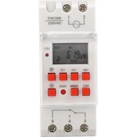 BUNTHAUS Lntyq – Programmateur numérique pour chauffe-eau électrique 30 A – Tension 220 V – Minuterie 1 seconde – Écran LCD – Installation rail 35 mm