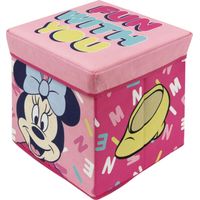 Minnie Pouf Seduta e Contenitore Portagiochi 30x30x30cm