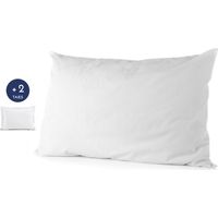 Pack moelleux 1 Oreiller + 2 taies colorées coton 57 fils blanc 50 x 70 cm
