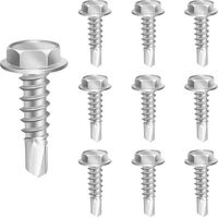 150 PCS Vis Autoforeuse Inox, 4.2 mm X 16 mm Vis Tle Autoperceuse, Vis Autoperceuse Tte Hexagonale, Vis Autoforeuse Metal, Vis Autotaraudeuse Inox, Vis Mtaux Tte Hexagonale