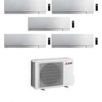 Mitsubishi Climatizzatore Penta Split Kirigamine Zen MSZ-EF Silver 9+12+12+12+12 con MXZ-5F102VF Inverter R-32 Wi-Fi Classe A++