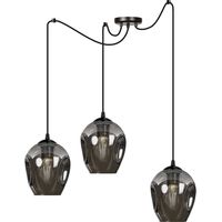 Suspension Emibig LEVEL 3 lumières E27 noir graphite