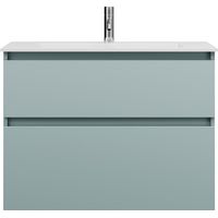 burgbad Lin20 Mineralguss-Waschtisch Weiß Matt inklusive