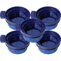 vhbw 5x Filtre compatible avec Samsung VS20C8524TB/WA, VS20C8524TB/UK, VS20C8524TB/TR, VS20C8524TB/SG aspirateur - filtre de sortie d'air, bleu
