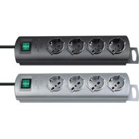 Multipresa con interruttore e cavo reversibile Primera-Line Brennenstuhl - 8 Argento