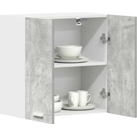 Vidaxl – Armoire murale cuisine gris béton 60x31x60 cm – Bois composite résistant à l'humidité – Rangement optimisé pour ustensiles – Entretien facile