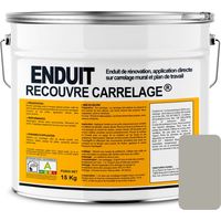 Enduit carrelage effet béton, salle de bain, cuisine, recouvre les joints, lisse et décore, sans sous-couche, prêt à l'emploi AEADA3 15 Kg