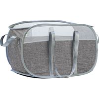 Panier à Linge Pliable, Corbeilles à Linge Pop Up Laundry Baskets Sac à Linge,Paniere a linge sale avec Manipuler pour Salle de bain Chambre à coucher Buanderie Chambre d'enfant Voyage, Gris