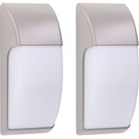 Forlight Area (2uds) Aplique Pared Exterior para Bombilla E27. Jardín y Terraza. Lámpara de Pared Impermeable IP65. Color Gris