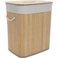Panier à linge en bambou avec sac amovible SANA, 60 l