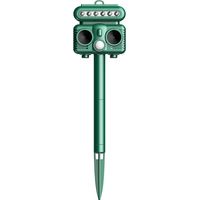 Solar Cat Repellent, Outdoor Cat Repellent, Anti Mole Vibrating and Ultrasonic USB Charging, Ultrasonic Anti Cats for Garden Cats, Birds, Fox, Mouse and Rat, Pigeon, Rabbit